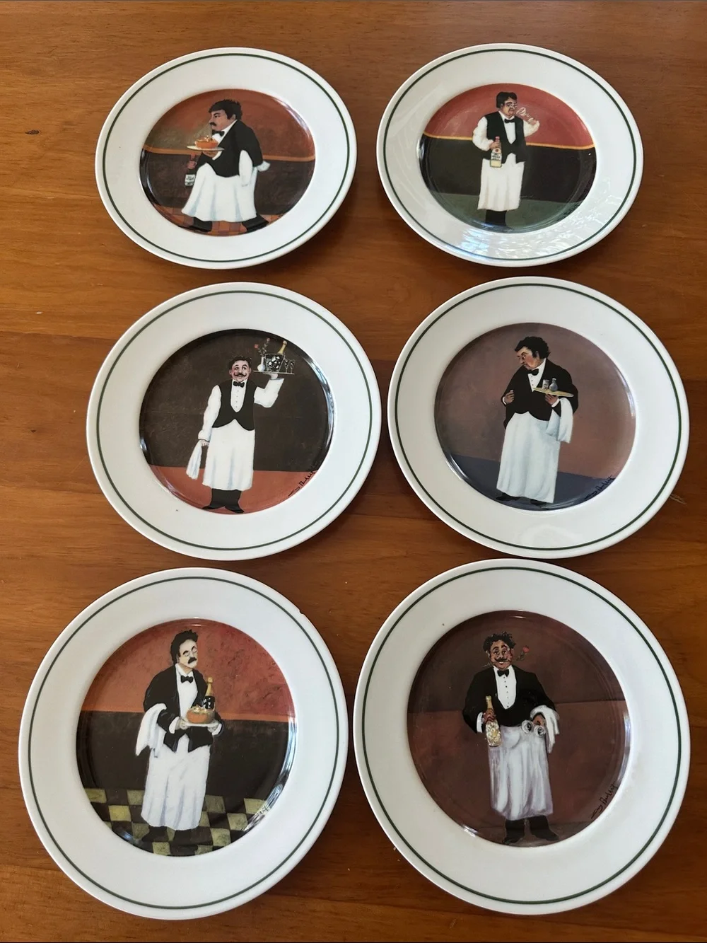 6 Vintage Williams Sonoma Guy Buffet Sommelier Series 7.75” Salad Plates